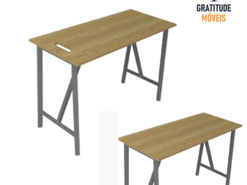 Estrutura mesa tabular tampo simples e com rasgo-MV
