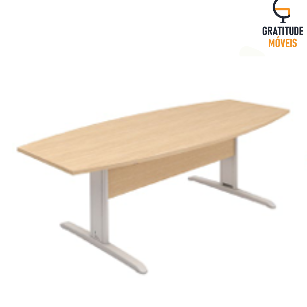 Mesa Reunião Semi Oval BP/AÇO -MZ