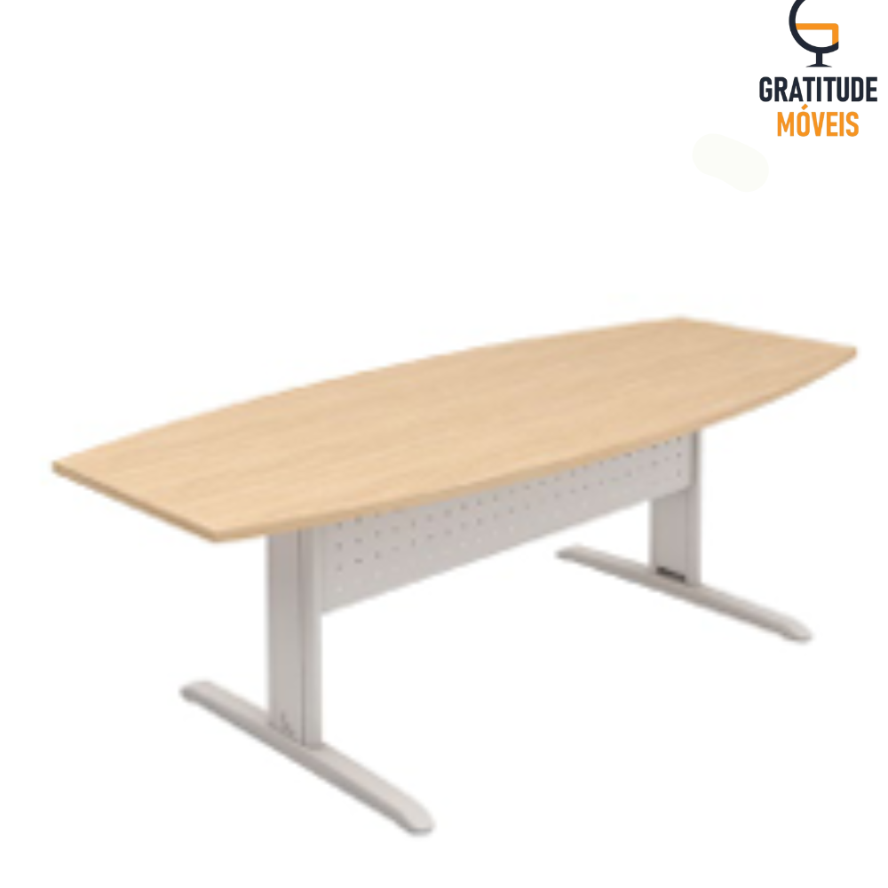 Mesa Reunião Semi Oval BP/AÇO -MZ - Imagem 2