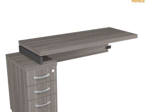 Mesa Retangular pé Quadro com 4 Gavetas - BLL