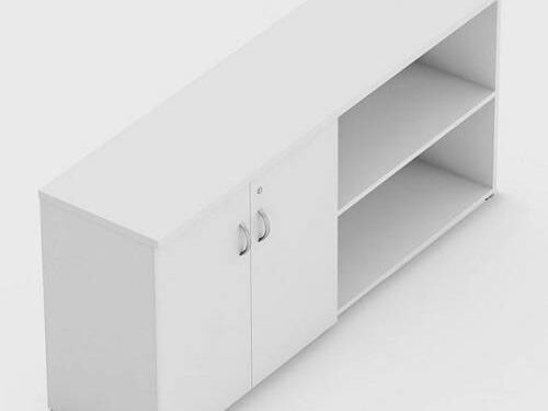 ARMÁRIO CREDENZA MISTO COM PUXADOR EM ALÇA GOLD