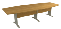 MESA DE REUNIÃO SEMI OVAL BIPARTIDA