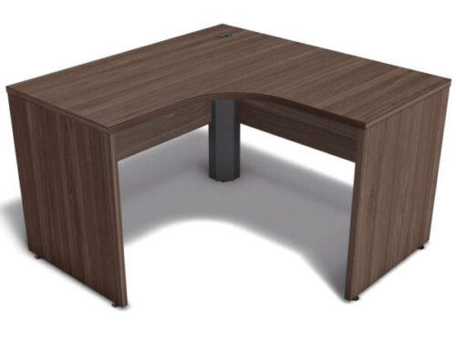 Mesa em L com pés painel e fita