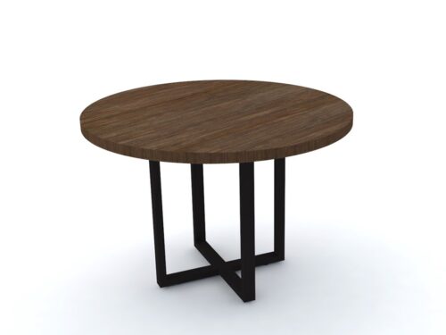 Mesa de reuniao redonda pé tubular