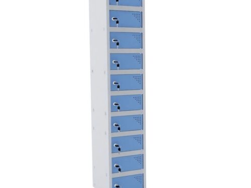 Porta objetos de aço com 10 portas