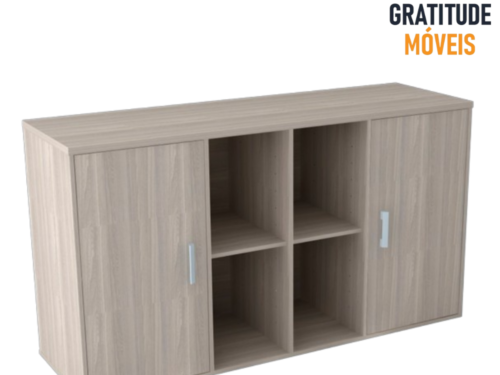 Armário baixo com 4 nichos e 2 portas-MV