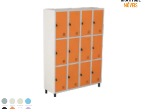 Roupeiro de Aço com 12 Portas grandes-MV