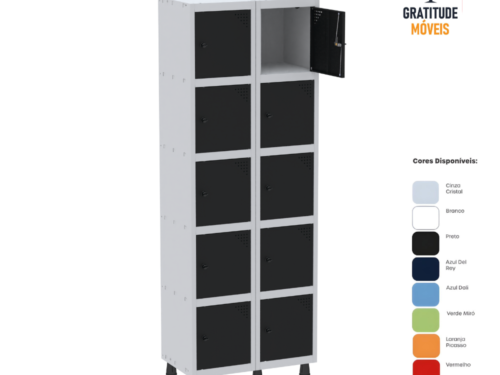 Roupeiro de aço com 10 portas pequenas - Pd