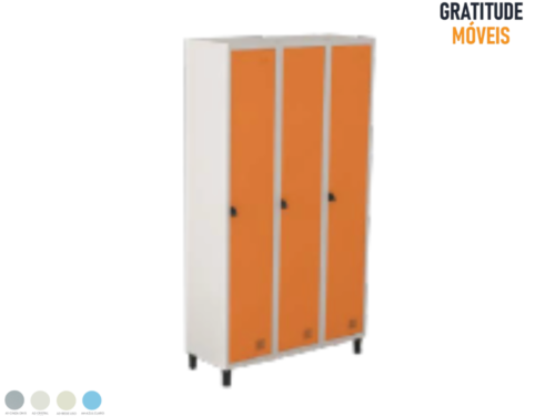 Roupeiro de Aço com 3 Portas grandes -MV