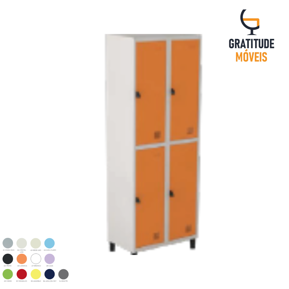 Roupeiro de Aço com 4 Portas grandes-MV