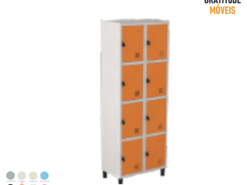 Roupeiro em Aço com 8 portas pequenas-MV