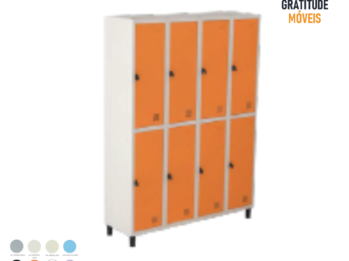 Roupeiro de Aço com 8 portas grandes-MV