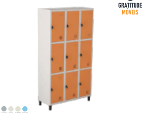 Roupeiro de Aço com 9 portas -MV