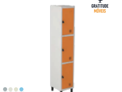 Roupeiro de aço com 3 portas pequenas-MV