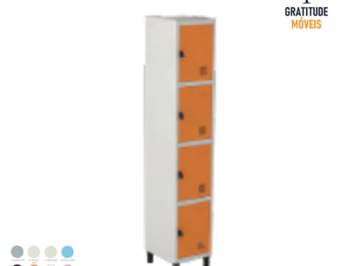 Roupeiro de aço com 4 portas pequenas -MV