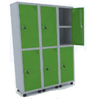 Roupeiro de aço com 6 portas